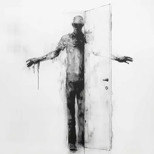 Bild: "Through the door... dare to discover the unknown" tokio darcy®  - Kunstkollektion 2024