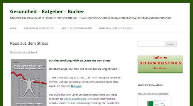 Raus aus dem Stress - rein in ein entspanntes Leben Bild: Raus aus dem Stress - rein in ein entspanntes Leben