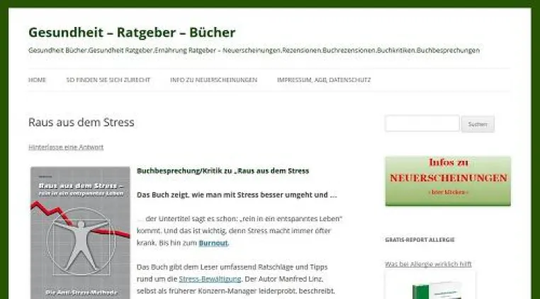 Raus aus dem Stress - rein in ein entspanntes Leben Bild: Raus aus dem Stress - rein in ein entspanntes Leben