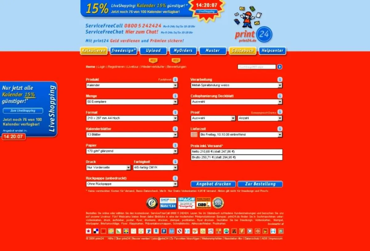 Eine Premiere im Onlinedruck-Business: LiveShopping bei www.print24.de!