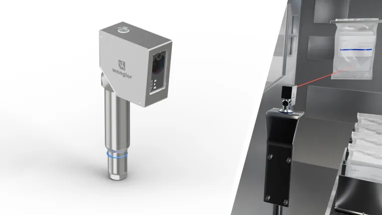 Hygienischer Laserdistanzsensor ToF für anspruchsvolle Anwendungen in der Lebensmittel- und Pharmaindustrie Bild: Hygienischer Laserdistanzsensor ToF für anspruchsvolle Anwendungen in der Lebensmittel- und Pharmaindustrie