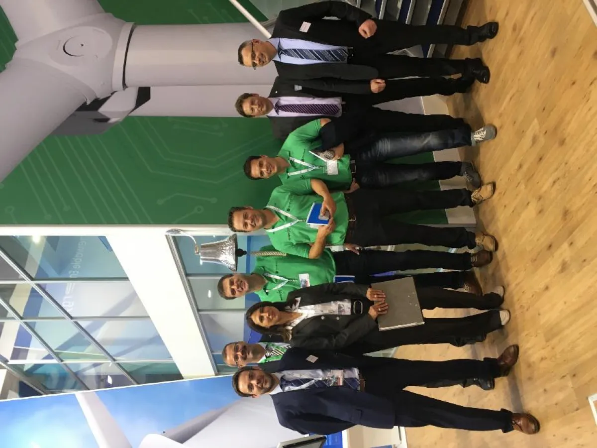 GE und Windkauf auf dem GE Messestand in Hamburg