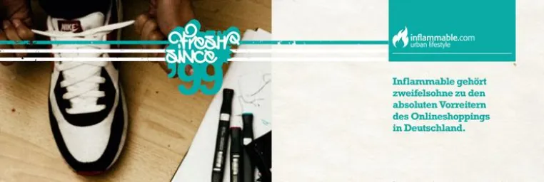 Bild: Der Onlineshop für Streetwear und Sneaker inflammable.com tritt mit neuem Logo auf