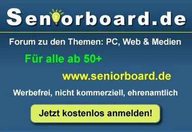 Bild: Seniorboard.de das werbefreie, kostenlose Forum für Menschen ab 50+ zu den Themen PC, Internet und Medien
