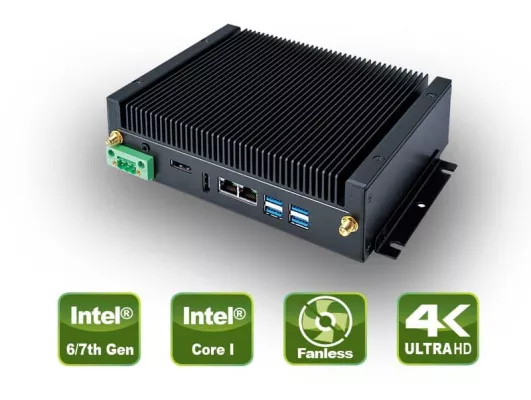 Lüfterloser Embedded PC mit Core-I CPUs Bild: Lüfterloser Embedded PC mit Core-I CPUs