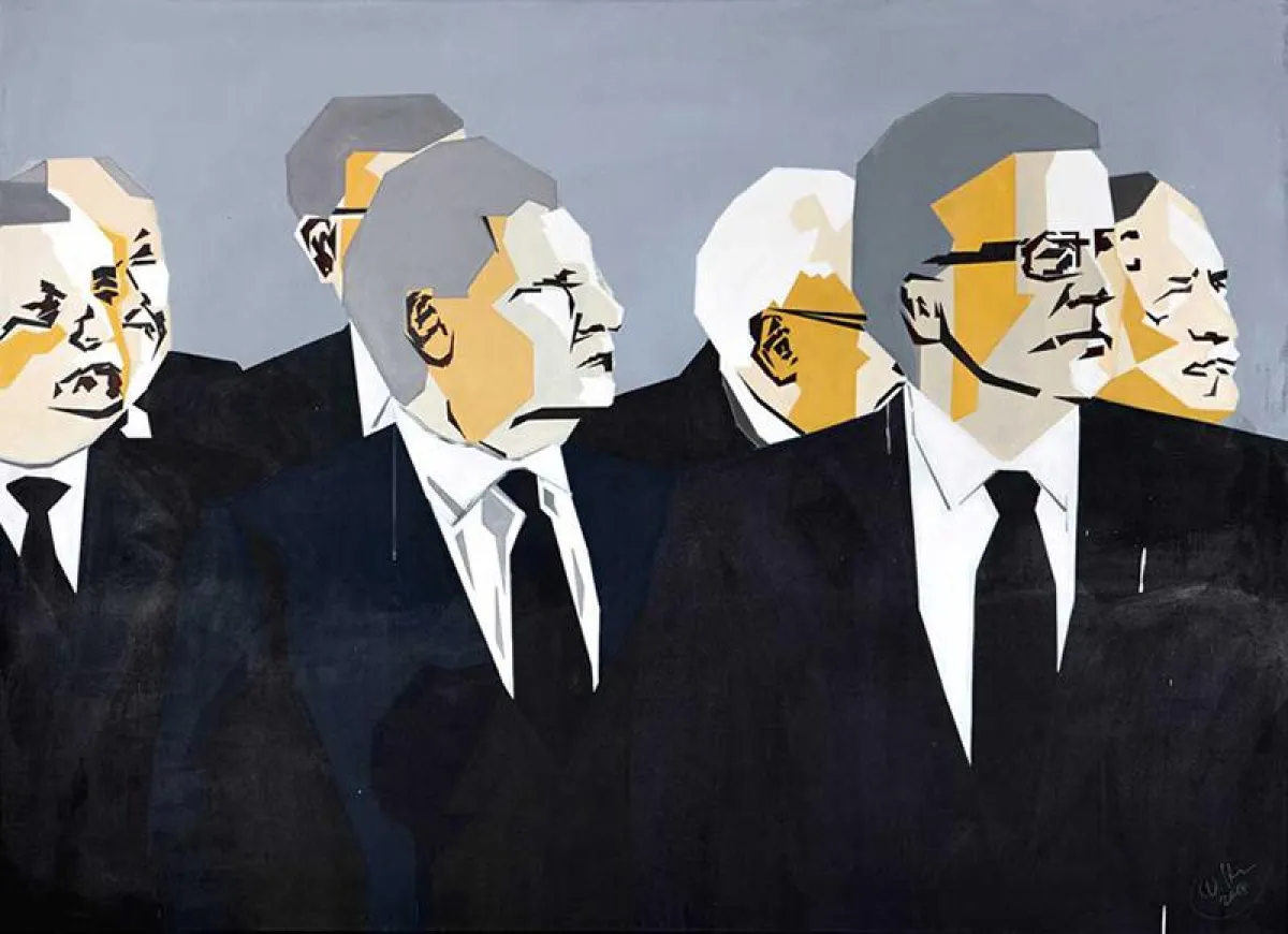 Werk Nr. 324/ Sieben, A. a. Lw., 130 cm x 180 cm, 2014