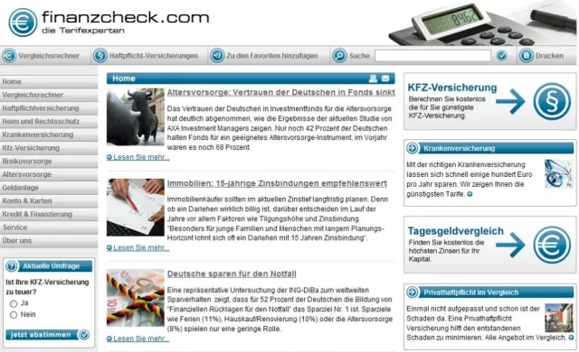 Bild: Neues Verbraucher-Portal sorgt für Durchblick bei Versicherungen und Finanzen - Anbieterunabhängige Vergleiche