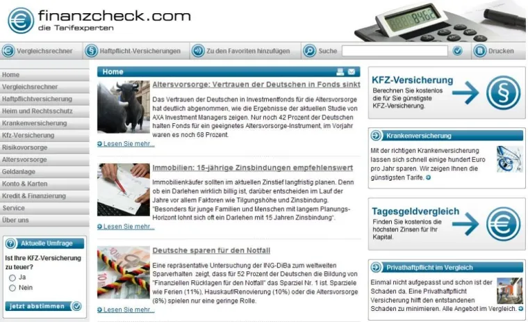 Bild: Neues Verbraucher-Portal sorgt für Durchblick bei Versicherungen und Finanzen - Anbieterunabhängige Vergleiche