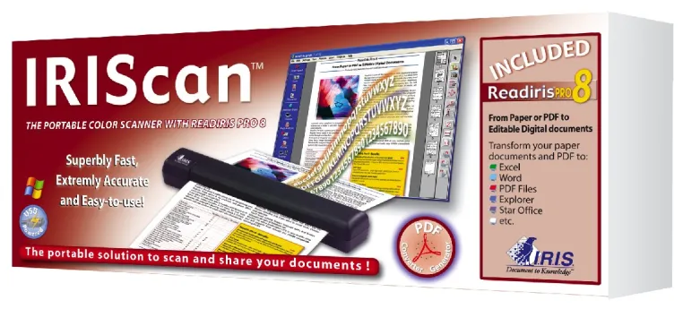 I.R.I.S. macht mobil: Tragbarer Scanner plus OCR-Software Bild: I.R.I.S. macht mobil: Tragbarer Scanner plus OCR-Software
