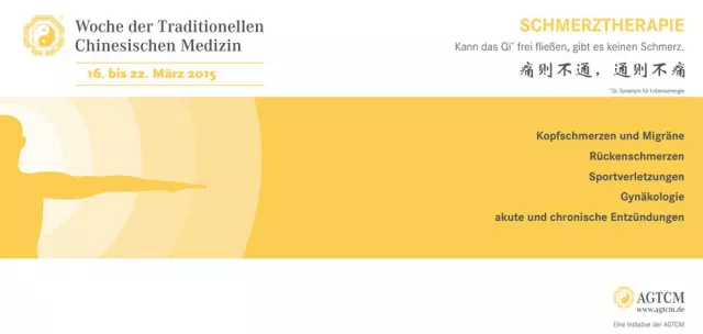 Bild: Woche der TCM 2015 startet heute mit einer bundesweiten Informationsoffensive zur Behandlung von Schmerzen