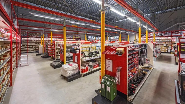 Oben effizient arbeiten – unten ungestört einkaufen Bild: Oben effizient arbeiten – unten ungestört einkaufen