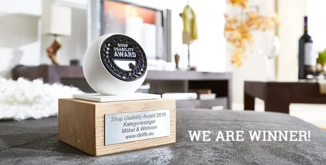 Bild: DELIFE gewinnt den begehrten Shop Usability Award in der Kategorie Möbel & Wohnen