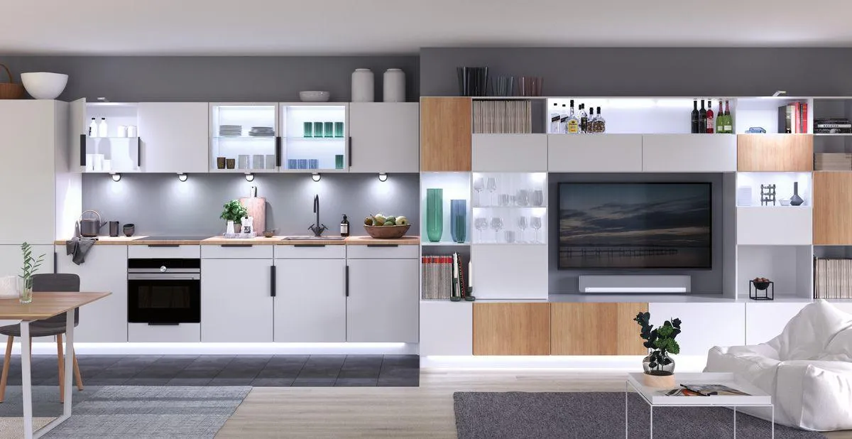 Mit dem praktischen Möbelleuchten-System lassen sich Küchenzeilen ganz leicht beleuchten.