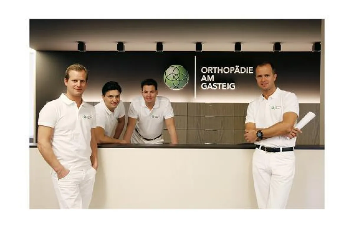Das Ärzte-Team der Orthopädie am Gasteig, v.l. Gerrit Hohmann, Metin Yidirim, Klaus Stockhammer, Daniel Niehues-Paas