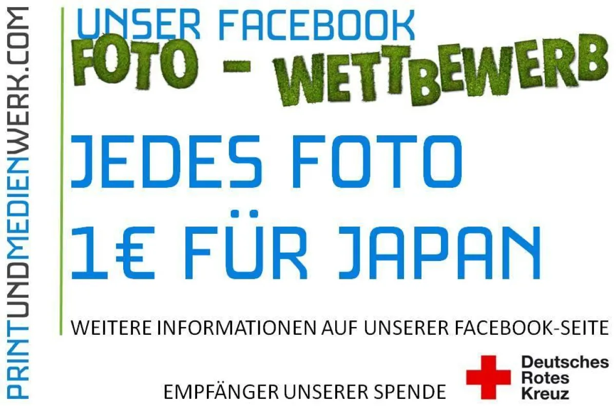 Jedes Foto 1 Euro für Japan. Der Fotowettbewerb auf Facebook.