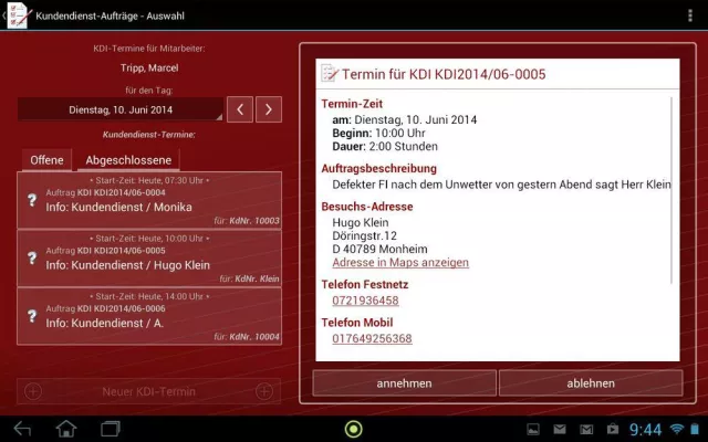 Bild: Die Zukunft ist mobil - Powerbird´s Auftragsabwicklung via Tablet