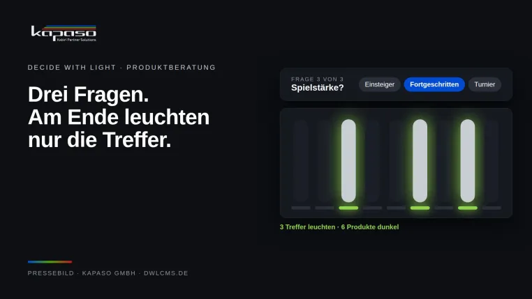Bild: Decide with Light: Kapaso lässt das Regal leuchten – geführte Produktberatung per Touchscreen und LED