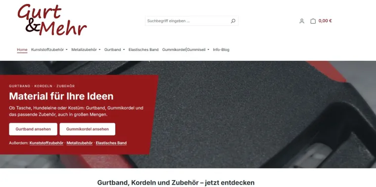 Gurt & Mehr startet neuen Onlineshop Bild: Gurt & Mehr startet neuen Onlineshop