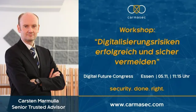 Bild: Workshop "Digitalisierungsrisiken sicher und erfolgreich vermeiden" auf dem Digital Future Congress