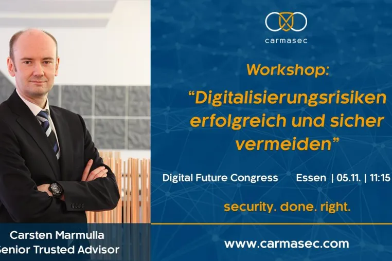 Bild: Workshop "Digitalisierungsrisiken sicher und erfolgreich vermeiden" auf dem Digital Future Congress