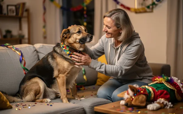 Bild: Fasching und Karneval feiern mit Hund