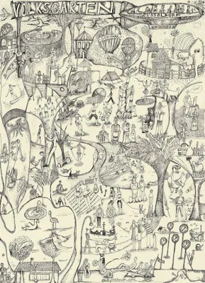 Bild: Der Volksgarten für zu Hause: Die Künstlerin Ava Freimuth feiert Düsseldorfer Park mit Illustration