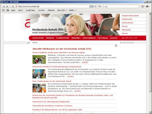 Bild: blueways führt Relaunch der Hochschule Anhalt (FH) durch