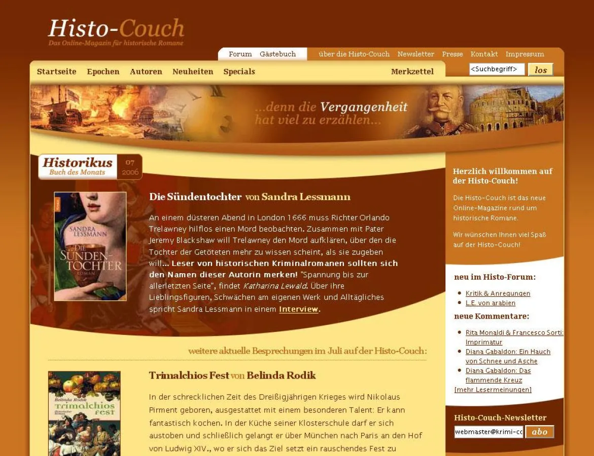 neu im Netz: www.histo-couch.de