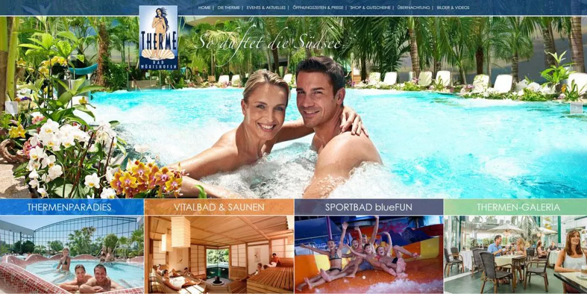Die neue Website der THERME Bad Wörishofen begeistert mit frischem Design.