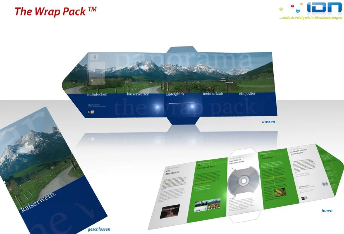 The Wrap Pack (TM), die neue und exklusive Mailingverpackung, im Vertrieb bei IDN Karlsruhe