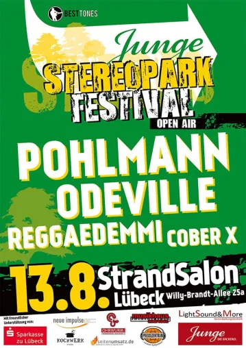Junge Stereopark Festival OPEN AIR am 13.08.2016 im Strandsalon Lübeck Bild: Junge Stereopark Festival OPEN AIR am 13.08.2016 im Strandsalon Lübeck