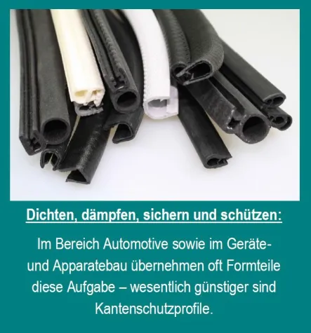 Kostenvorteil Extrusion: Kantenschutzprofile sind günstige Alternative zu Formteilen Bild: Kostenvorteil Extrusion: Kantenschutzprofile sind günstige Alternative zu Formteilen