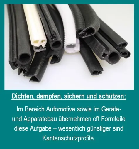 Kostenvorteil Extrusion: Kantenschutzprofile sind günstige Alternative zu Formteilen Bild: Kostenvorteil Extrusion: Kantenschutzprofile sind günstige Alternative zu Formteilen