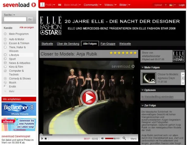 Bild: ELLE bringt internationale Topmodels zu sevenload