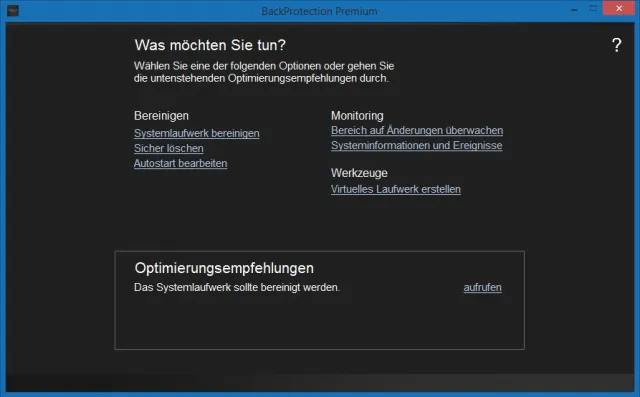 BackProtection Premium - Sicherheit, Optimierung und Monitoring für PCs Bild: BackProtection Premium - Sicherheit, Optimierung und Monitoring für PCs