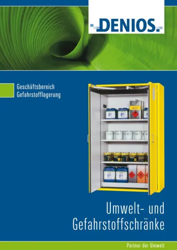 Bild: Gefahrstofflagerung am Arbeitsplatz – in Umwelt- und Gefahrstoffschränken