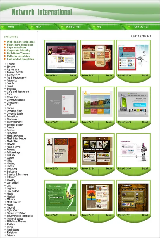 Network International bietet Tausende von professionellen Templates für alle Branchen.