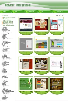 Bild: Network-International - Die Mega-Seite für professionelle Webdesign Templates