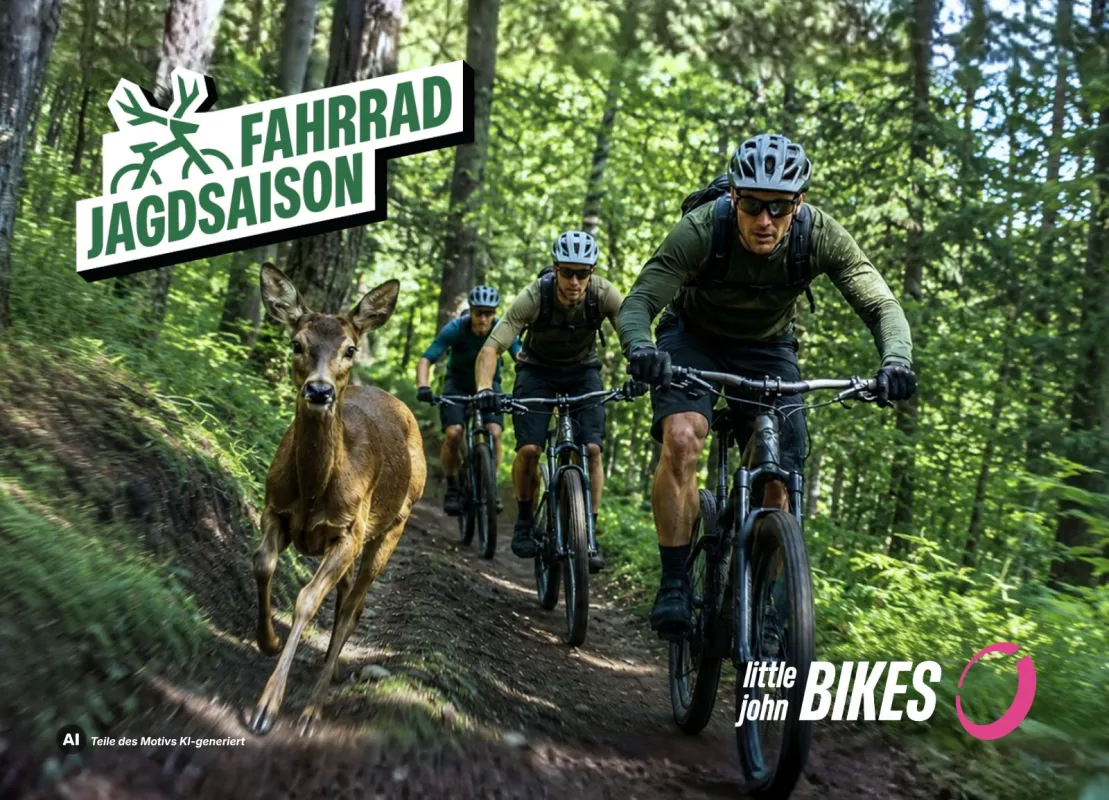 Fahrrad Jagdsaison bei Little John Bikes mind. -500 € auf Marken E-Bikes (© Little John Bikes GmbH)