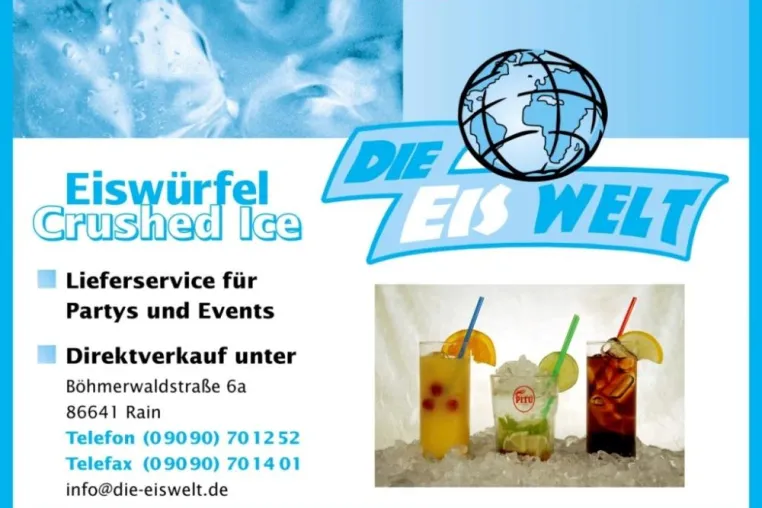 Bild: Eiswürfel, Crushed Ice und Cocktailmaschinenverleih erfolgreich in Süddeutschland