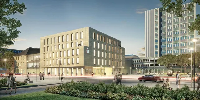 Bild: BAURCONSULT - Ingenieure + Architekten gewinnen 1. Preis für die Sparkasse Bayreuth