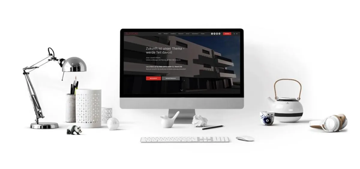 Ein Onlineauftritt, der genauso modern und intuitiv wie das CAD-System ELITECAD ist.