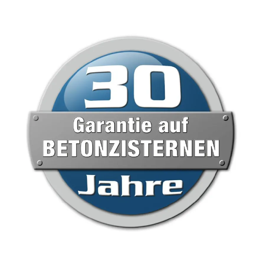 Mall gewährt auf seine Betonzisternen eine Garantie von 30 Jahren.