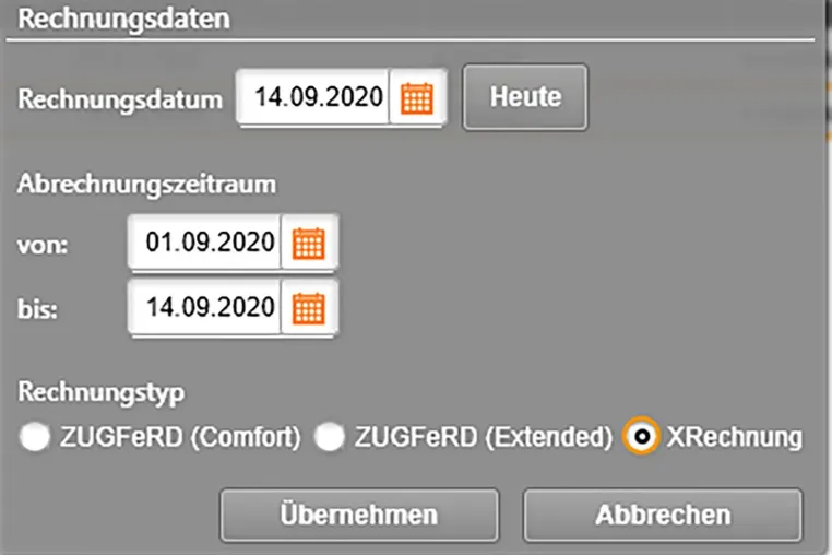 Bild: Elektronische Rechnung kostenlos in KOBOLD CONTROL integriert