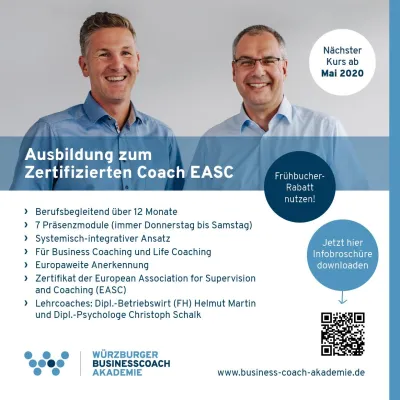 Bayerischer Bildungsscheck: Zuschuss für Coachausbildung in der modernen Arbeitswelt Bild: Bayerischer Bildungsscheck: Zuschuss für Coachausbildung in der modernen Arbeitswelt