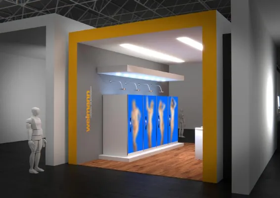 Bild: Erfrischung gewünscht auf der EuroShop 2014 - Beim Ladenbauer Weimann wird geduscht