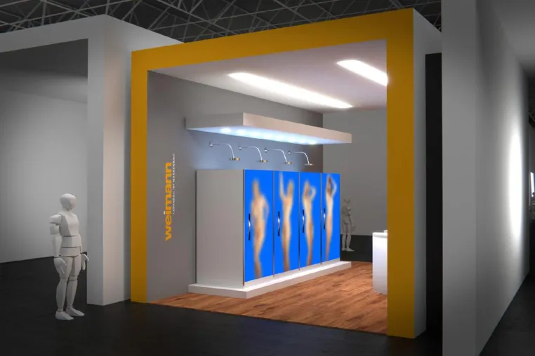 Bild: Erfrischung gewünscht auf der EuroShop 2014 - Beim Ladenbauer Weimann wird geduscht