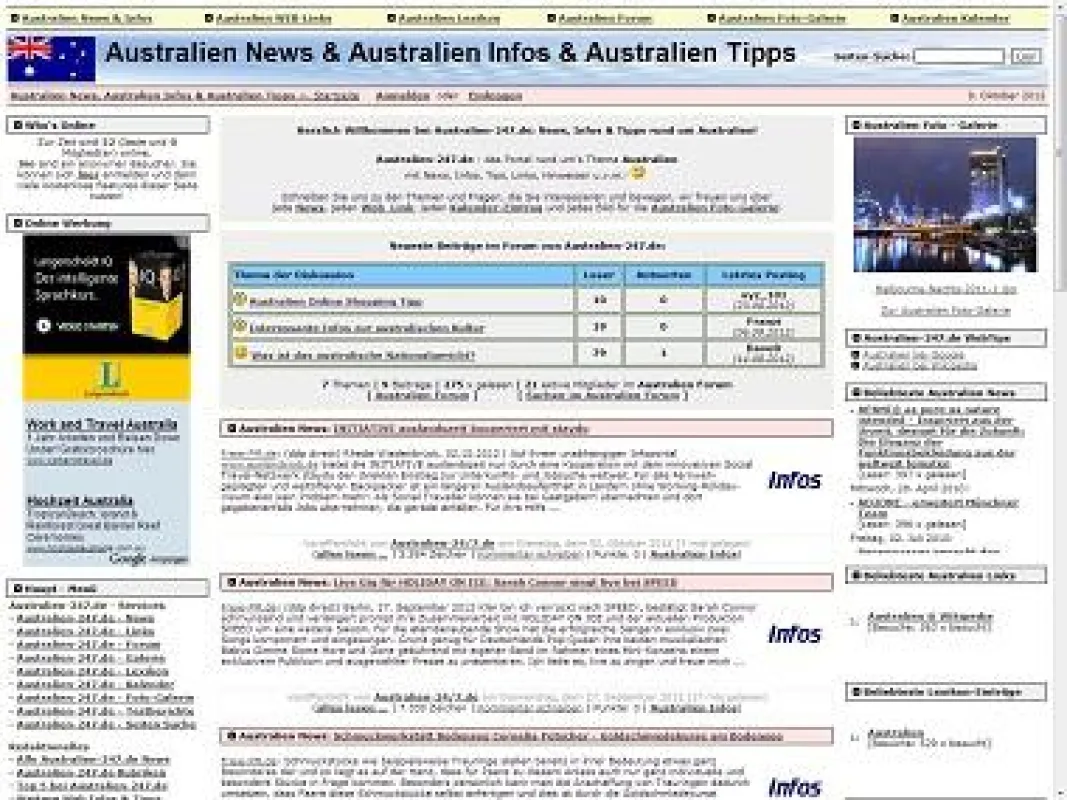 Australien-247.de Screenshot