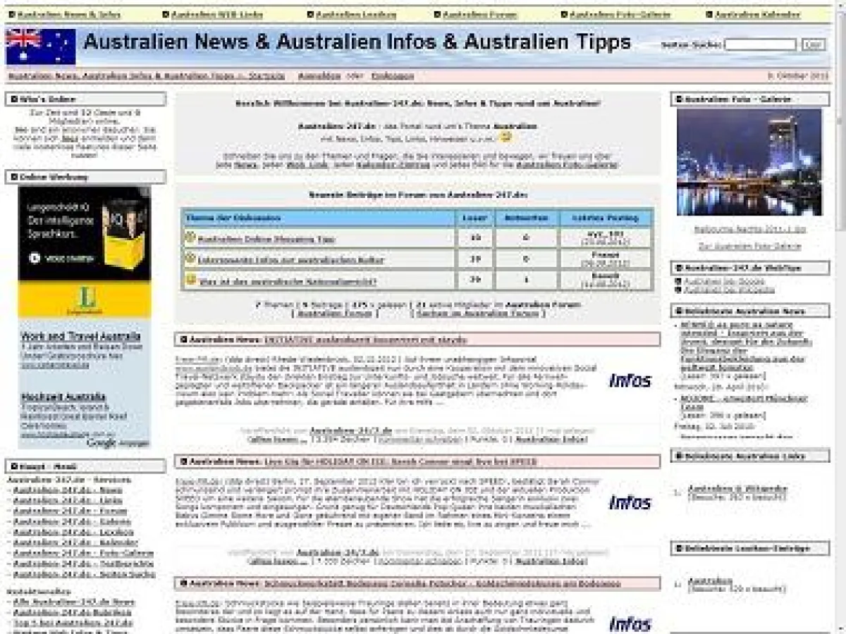 Australien-247.de Screenshot