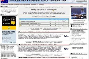 Bild: Australien-247.de Relaunch: Neues Forum, erweiterte Fotogalerie